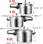 Electric Pressure Cooker, Kitchen Pressure Cooker Cookware 18/20/22cm Gas Stove/Open Fire Pressure Cooker Outdoor Camping Cook Tool Steamer,One Color-5L