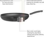 Amazon Basics Hard Anodized Non-Stick 12-Piece Cookware Set, Pots, Pans and Utensils, Black