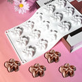 Chocolate Silicone Molds Flower Cake Baking Silicone Mold, Baking Moulds for Making Hot Chocolate, Jelly, Ice Cubes, Pudding, Mousse (E_ Flower)