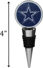 Siskiyou NFL Dallas Cowboys Logo Wine Stopper, One Size, Team Colors