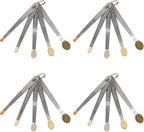 4Pack Mini Measuring Spoons Set, Heavy Duty Stainless Steel Teaspoon for Cooking and Baking, Suitable for Small Amount of Dry or Liquid Ingredients and Spices