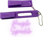 Hydro Style Tumbler Opening Tool, Plastic Lid Removal Tool with Chain and Handle Clip (Purple Sparkle)