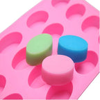 Joyeee Oval Silicone Pudding Mold, Reusable Silicone DIY Mold Tins Case, Baking Cake Biscuit Cupcake Chocolate Pastry Candy Fondant Ice Cube For Wedding, New Year Party, Family Friends Festival Gift