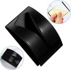 Boao 4 Pcs Self Adhesive Towel Hook Holder Grabber Stainless Steel Kitchen Dish Towel Hook Wall Mount Non Drilling Hangers Rack Hand Tea Holders for Bathroom Accesories Kitchen Gadgets (Black)