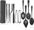 Professional Chef Tools, Plating Tools Culinary Set,11 Piece Culinary Tool Set,Premium Stainless Steel Chef's Plating Tool Set,3 Kitchen Tweezers Drawing Spoon Fish Tongs Spatula Slotted Spoon