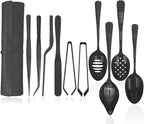 Professional Chef Tools, Plating Tools Culinary Set,11 Piece Culinary Tool Set,Premium Stainless Steel Chef's Plating Tool Set,3 Kitchen Tweezers Drawing Spoon Fish Tongs Spatula Slotted Spoon