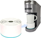 Elevate Anti-Splash Cup Riser Accessory for most Keurig K-cup, Cuisinart Single Serve, and other Coffee Makers, Adjustable for Cup Size and Drip Tray Type (White with Turquoise)