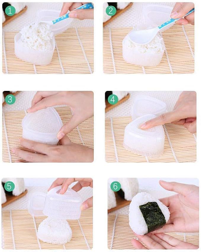 Triangle Sushi Mold Form DIY Tool, White 2 pcs