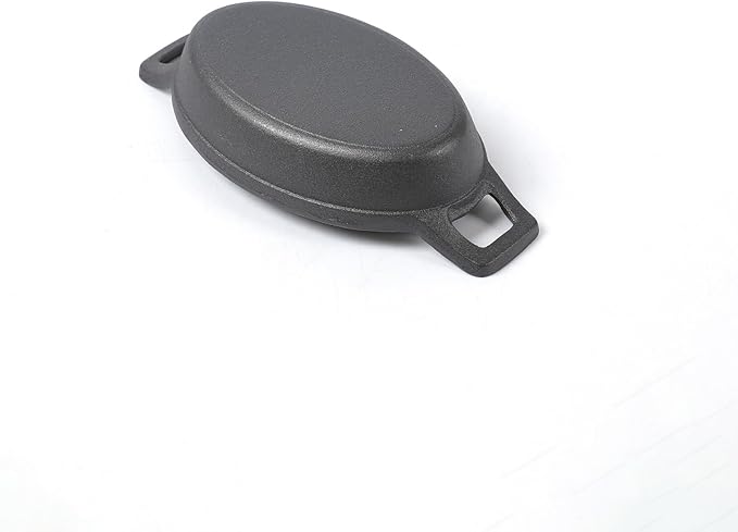 HAWOK Cast Iron Mini Oval Serving Dish, 6.1 inchx 3.85 inch, 8oz, Pre-seasoned