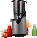 Cold Press Juicer Machines,Fretta Juicer Machines with PCTG Material from the USA,5.3" Extra Large Feed Chute Fit Whole Fruits & Vegetables,Truly BPA-Free,Easy to Clean(Grey, 1.8L)