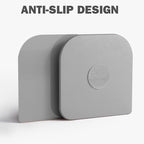 Pan Scraper, 5 Pcs Pot Scraper Plastic, Pot Scraper Non Scratch for Cast Iron, Pot and Pan Cleaning, Sturdy Scraper Kitchen Tool, Grey