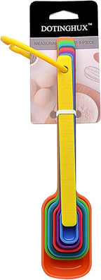 DOTINGHUX Plastic Measuring Spoons 8-Piece,Assorted Colors