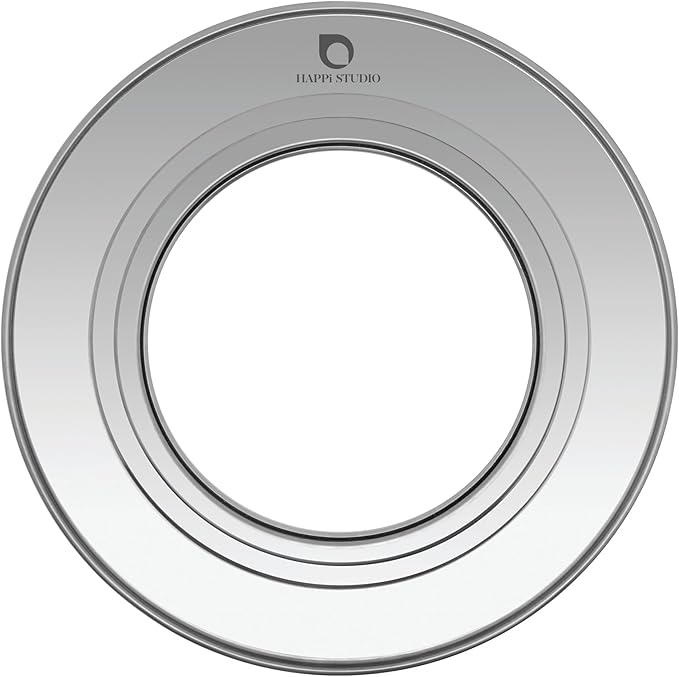 HAPPi STUDIO Stainless Steel Bamboo Steamer Ring - Fits 8 10 11 12 Inch Bamboo Dumpling Basket - Dim Sum Steamer Ring Adapter for Wok, Pot, Rice Cooker