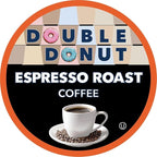 Double Donut Coffee Espresso Roast Coffee Pods, Strong Dark Roast Coffee, Compatible with Keurig K Cups Brewers, 72 Count
