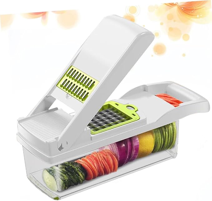 Unomor One Kitchen Tool Slicer Chopper Grater Shredder for Fruits Veggies Safe Handle Storage Case