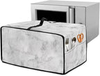Marble Print Toaster Oven Protective Cover for Kitchen Counter, Heat-resistant Dust-proof Microwave Oven Air Fryer Cover with Storage Pockets (Large-18.5 * 22.5 * 12.99 inches)