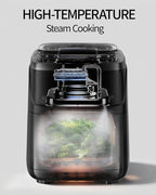 Steam Air Fryer, Self Cleaning Smart Air Fryers, with Visible Window, 1700W High Power Airfryer, 7.5 QT for Family of 4-6, Whisper Quiet Technology, 12-in-1Presets, Dishwasher Safe Non Stick Basket