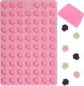 Mini Paw Print Silicone Molds, 69 Cavities Food Grade Pawprint Mold for Chocolate, Candy, Jelly, Gummy, Dog Treats, Cake Décor, Snack Biscuits (with a Scraper)