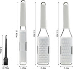 Cambom Cheese Grater Citrus Zester Lemon Zester Pack of 3-304 Stainless Steel - A Sharp Tool for Parmesan Cheese, Ginger, Garlic, Nutmeg, Chocolate, Vegetables，Fruits，Dishwasher Safe Clear