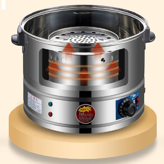 Electric Food Steamer, 3-Tier Stainless Steel, Thermostatically Controlled for Automatic Heating, Ideal for Healthy Cooking and Breakfast,52