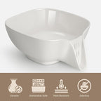 NiHome Multifunctional Ceramic Food Strainer with Integrated Drain Spout, Large Capacity Colander Bowl for Vegetables, Fruits, Pasta & More, Heat-Resistant, Crack-Proof, Easy to Clean, Dishwasher-Safe