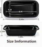 Yoehka 6 Pack Bread Pan Set, Non-Stick 8×4 Loaf Pans for Baking Homemade Bread, Sourdough, Brownies, Cake, Carbon Steel, Rectangle Baking Pans (Black)