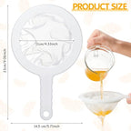 Zopeal 2 Pcs 9" Ultra Fine Mesh Strainer for Kefir Grains Plastic Juice Strainer Food Colander Greek Yogurt Sieve Large Capacity Filter for Kombucha Cold Brew Coffee Shrimp Separation(300/400 Mesh)