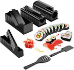 Sushi Making Set, 10 Pcs Sushi Maker Set, Sushi Molds Press with Sushi Rice Mold Shapes, Sushi Maker Roller Set, Sushi Set for Beginners, DIY Home Onigiri Mold Sushi Tool Setchen Accessories