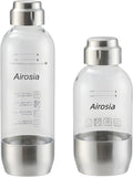 PET Stainless Steel Reusable Soda Maker Bottle, BPA-Free and Non-Toxic, Compatible with Airosia Soda Machine (1L and 0.5L)