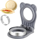 CHICHAUS Uncrustable Sandwich Maker,Sandwiches Pocket Circle Shape 3.7Inch Sandwich Cutter and Sealer,Sandwich Cutter for Kids Breakfast and lunchboxes (grey)