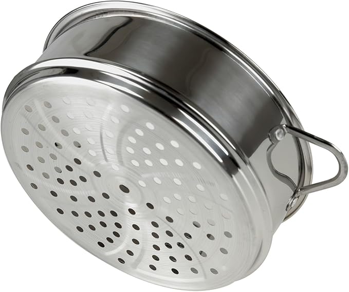 BinaryABC Stainless Steel Dumpling Steamer Basket for Pot,18cm Steamer Insert for Food Veggie Rice Noodle Roll (7.08INCH)