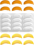 12 Cavity Silicone Banana Molds - Bananas Fruit Shaped Fondant Mold for Chocolate, Candy, Ice Cream, Mousse Cake, Soap, Resin, Lotion Bar, Ice Cube (Banana)