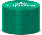 2.5" Manual 3-Piece Zinc Grinder with Large Bottom Chamber (Green)