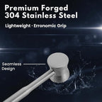Stainless Steel Meat Tenderizer Tool, Heavy Duty Meat tenderizer Mallet, Premium Meat Masher for Steak and Beef, Hammer Meat Pounder Ground beef chopper tool for Kitchen Cooking Dishwasher Safe