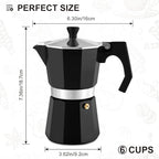 wedrink Stovetop Espresso Maker Aluminum Moka Pot 6 Cups Cuban Coffee Maker Stovetop Coffee Maker Moka Italian Espresso