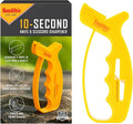Smith’s JIFF-S 10-Sec Knife & Scissors Sharpener - Right & Left-Handed Scissors - Carbide Blades - Outdoor Sharpener for Pocket, Hunting, Fishing & Kitchen Knives - Handheld Pullover Sharpener
