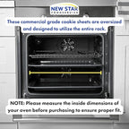 New Star Foodservice Commercial-Grade 18-Gauge Aluminum Sheet Pan/Bun Pan (18 L x26 W x1 H (Full Size) XL Size Measure Oven)