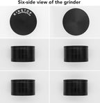 KINGTOP Grinder, Large 3" Spice Grinder (Midnight Black)
