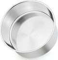 P&P CHEF 8 Inch Cake Pans Set, Round Baking Pan Stainless Steel Layer Birthday Wedding Cake Oven Pans, Non Toxic & Heavy Duty, Deep Side & Mirror Finish, Dishwasher Safe, (1Pc)