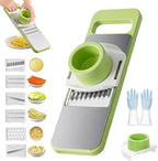 6-in-1 Vegetable Cutter, Mandoline Slicer for Kitchen, Vegetable Slicer Cutter with Multi Blade, Cheese Grater, kitchen gadgets
