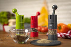 Kuhn Rikon Adjustable Ratchet Grinder with Ceramic Mechanism for Salt, Pepper and Spices, 8.5 x 2.25 inches, Red