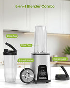 Blenders for Smoothie, 900W Personal Blender for Shakes and Smoothies with 2 * 22oz BPA Free Portable Cups, Small Juicer for Protein Shake, Baby Food, Frozen Drink