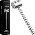 Stainless-Steel Meat Tenderizer Mallet - Meat Tenderizer Tool for Pounder Chicken, Beef, Steak, Pork, Dual-Sided with Ergonomic Handle, Dishwasher Safe
