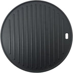 Round Pizza Steel 12" - Reversible 3D Cast Creates Gorgeous Crusts, Enamelled Cast Iron Pizza Baking Stone For Oven, Round Griddle, Speed & Even Heating Baking Steel Griddle