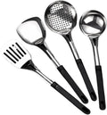 Kitchen Utensils Set，Cooking Utensils Kitchen Tools Gadgets Spoons for Cooking Spatulas Stainless 304 Steel Cooking Utensils Spatulas Spoons 4 Pieces