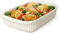 Artena Baking Dish 5.1 Quarts, Casserole Dishes For Oven, Baking Pan With Handles, Lasagna Pan Deep, Large Casserole Dish, Rectangular White Ceramic Bakeware (Only Baking Dish)