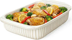 Artena Baking Dish 5.1 Quarts, Casserole Dishes For Oven, Baking Pan With Handles, Lasagna Pan Deep, Large Casserole Dish, Rectangular White Ceramic Bakeware (Only Baking Dish)