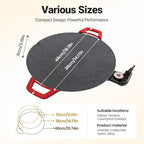 Indoor Smokeless Electric Griddle: 1000W Fast Heating Indoor Grill with 11/14/16" Nonstick Surface, Adjustable Temp Control, Easy to Clean for Steak, Pancake & BBQ (15.7in)