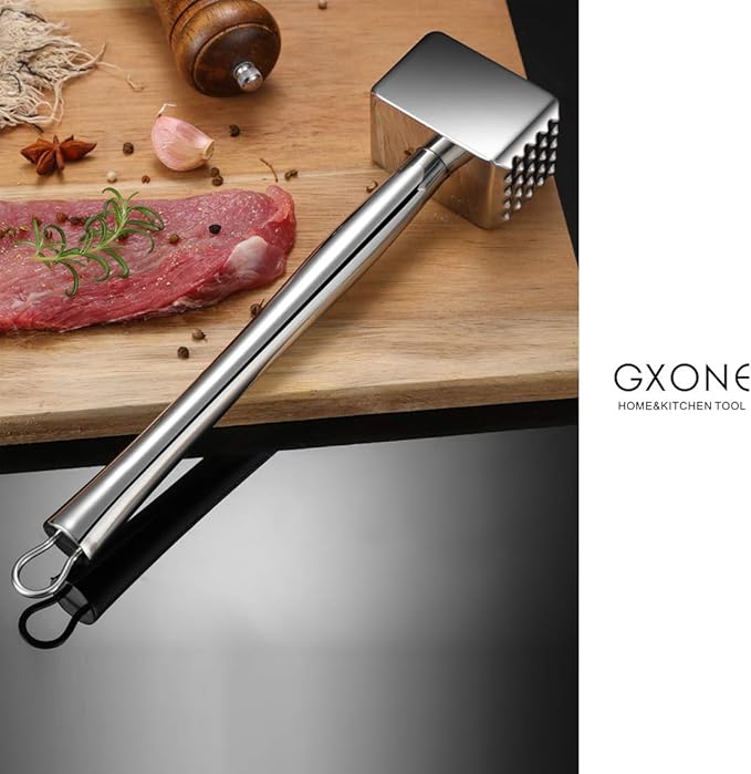 Meat Tenderizer,304 Stainless Steel Heavy Sturdy Meat Mallet/Pounder/Hammer Tool(1.65lb)
