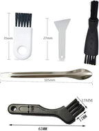 White Scrapers, Vlmits Brushes & Spoons Kit for Herb Grinder,8 Pcs Scrapers,8 Pcs 4 Types of Brushes,2 Pcs Spoons & A Storage Box